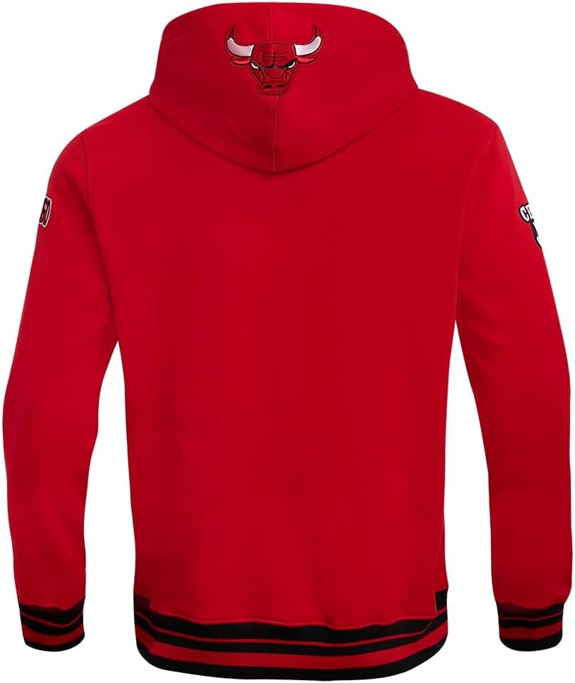 image:imagePro Standard Mens NBA Script Tail Brushed Back French Terry Pull Over HoodieRedBlack