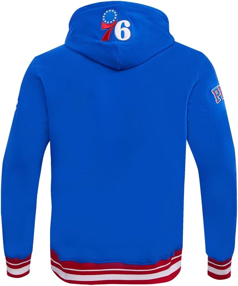 image:imagePro Standard Mens NBA Script Tail Brushed Back French Terry Pull Over HoodieRoyal BlueRed