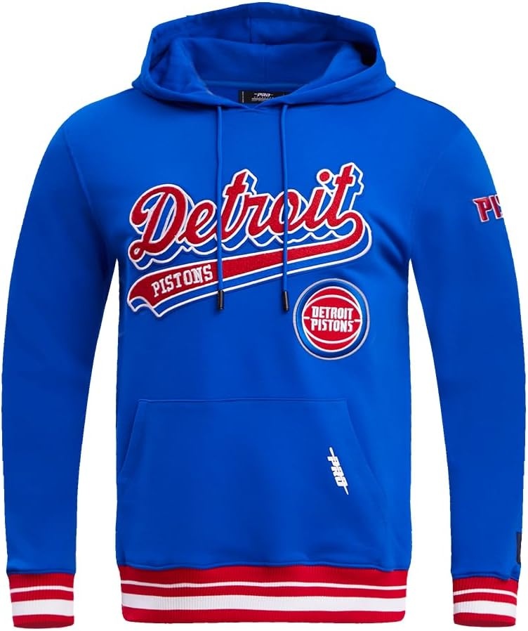 image:imagePro Standard Mens NBA Script Tail Brushed Back French Terry Pull Over HoodieRoyal BlueRed