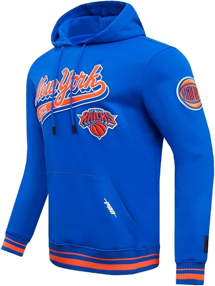 image:imagePro Standard Mens NBA Script Tail Brushed Back French Terry Pull Over HoodieRoyalOrangeRoyal