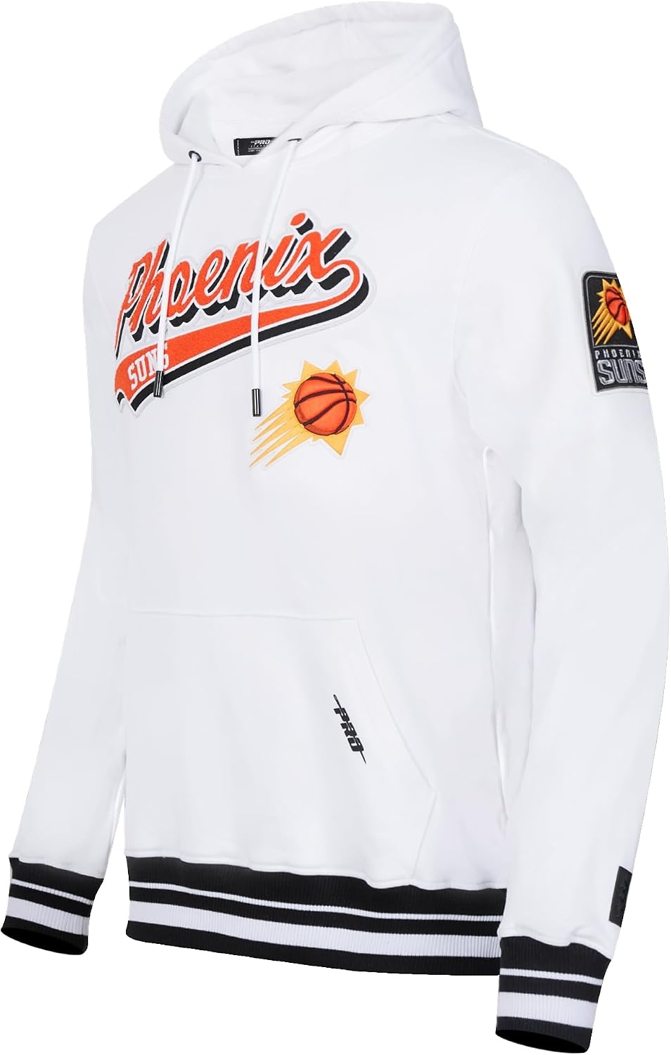 image:imagePro Standard Mens NBA Script Tail Brushed Back French Terry Pull Over HoodieWhiteBlack
