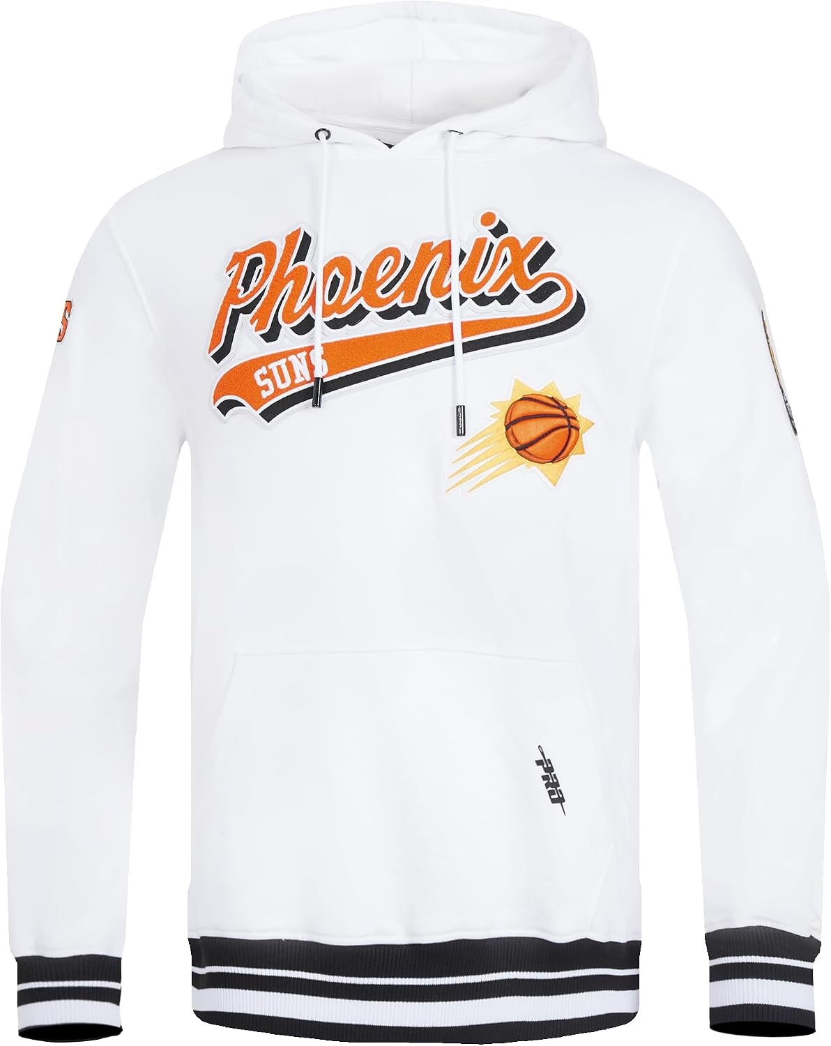 image:imagePro Standard Mens NBA Script Tail Brushed Back French Terry Pull Over HoodieWhiteBlack