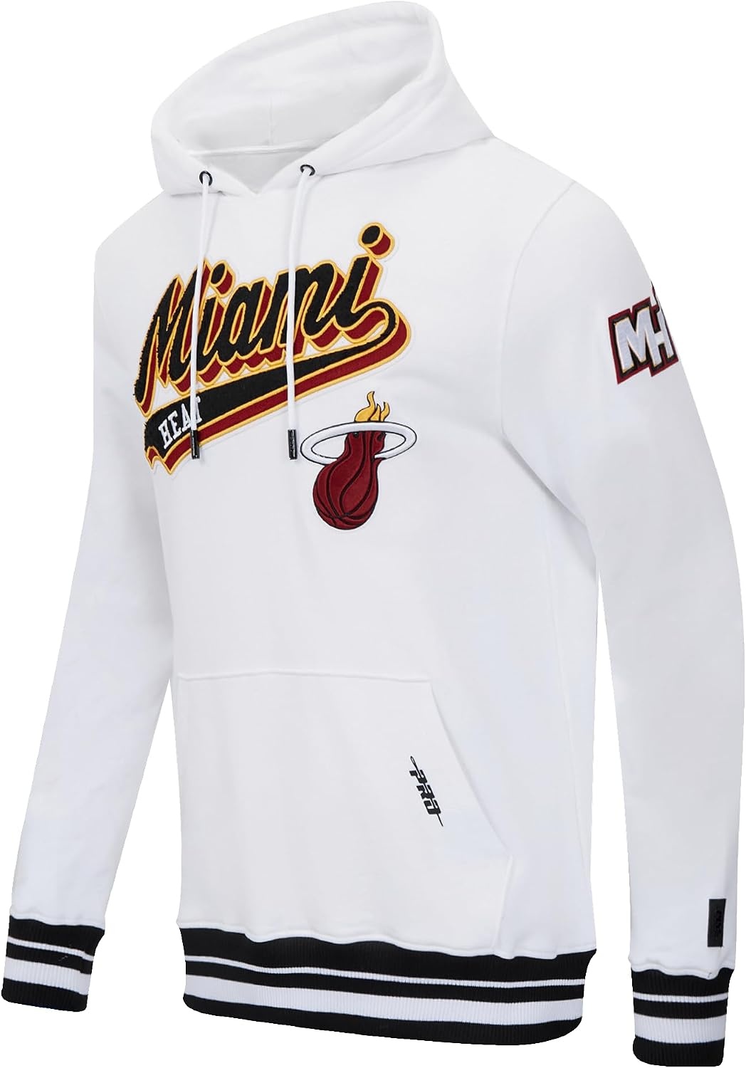image:imagePro Standard Mens NBA Script Tail Brushed Back French Terry Pull Over HoodieWhiteBlack