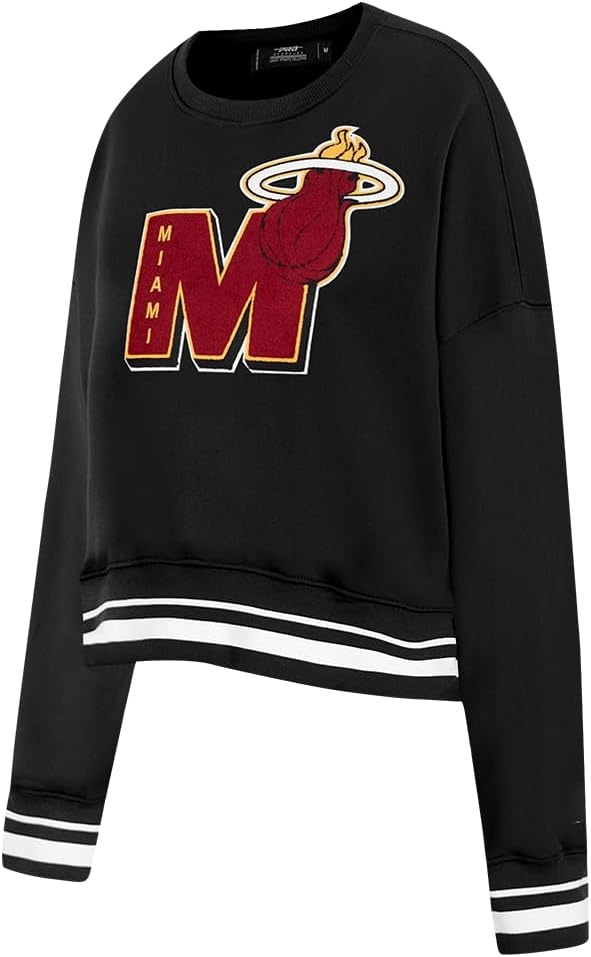image:imagePro Standard NBA womens Womens Nba Mash Up Brushed Back French Terry Crewneck SweatshirtBlack