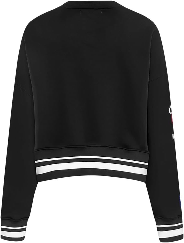 image:imagePro Standard NBA womens Womens Nba Mash Up Brushed Back French Terry Crewneck SweatshirtBlack