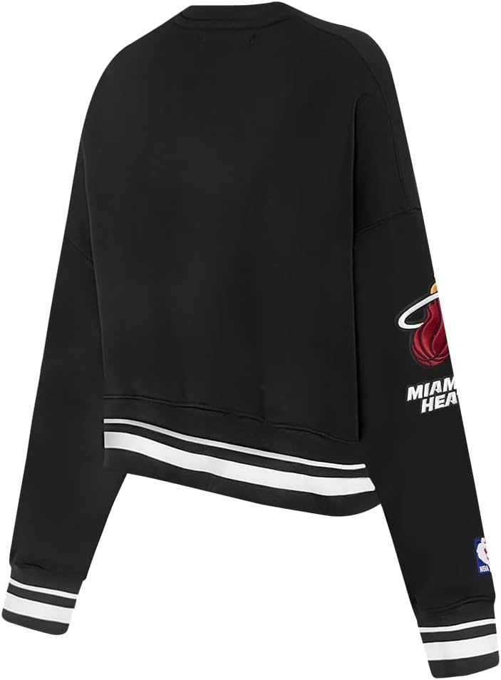image:imagePro Standard NBA womens Womens Nba Mash Up Brushed Back French Terry Crewneck SweatshirtBlack