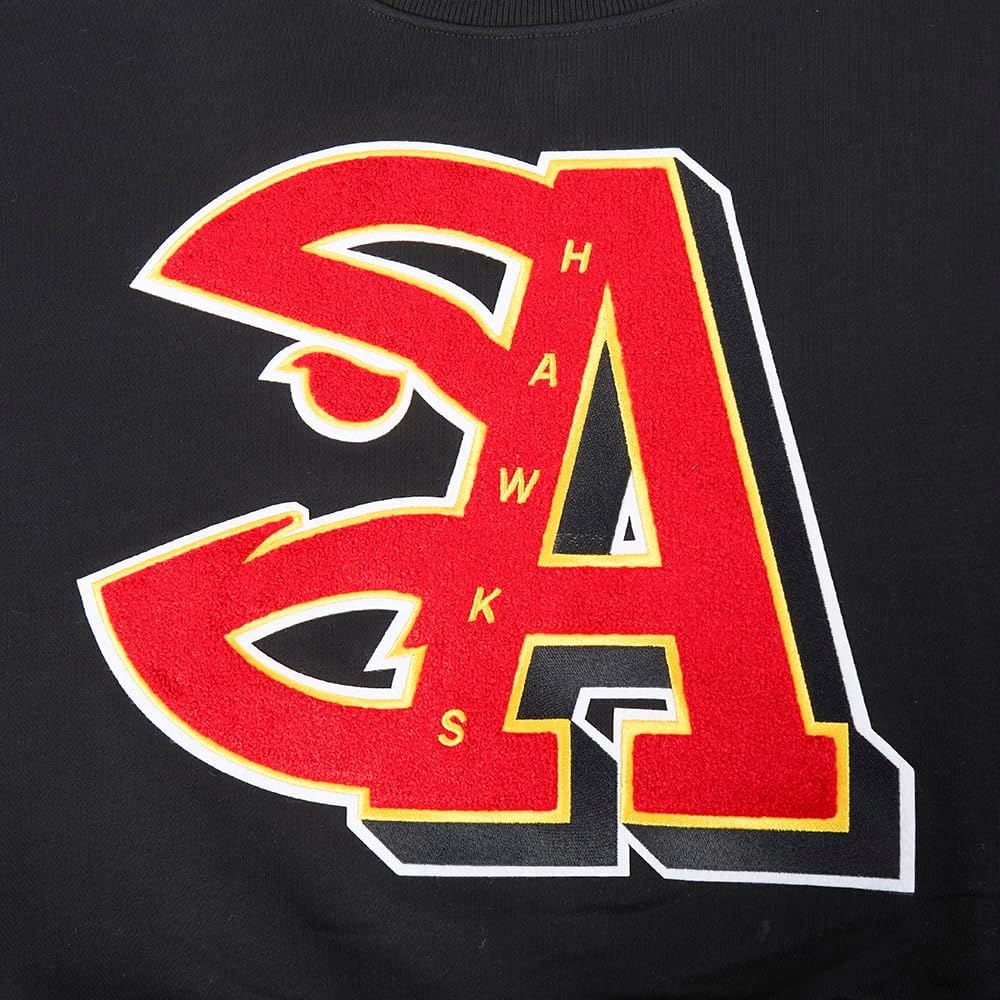 image:imagePro Standard NBA womens Womens Nba Mash Up Brushed Back French Terry Crewneck SweatshirtBlackRedBlack