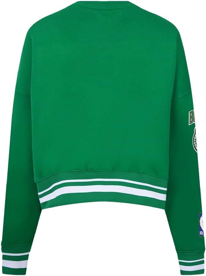 image:imagePro Standard NBA womens Womens Nba Mash Up Brushed Back French Terry Crewneck SweatshirtKelly Green