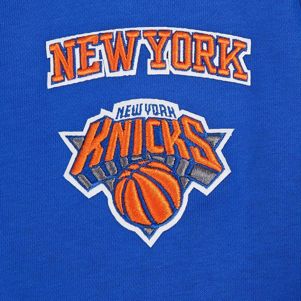 image:imagePro Standard NBA womens Womens Nba Mash Up Brushed Back French Terry Crewneck SweatshirtRoyalOrangeRoyal