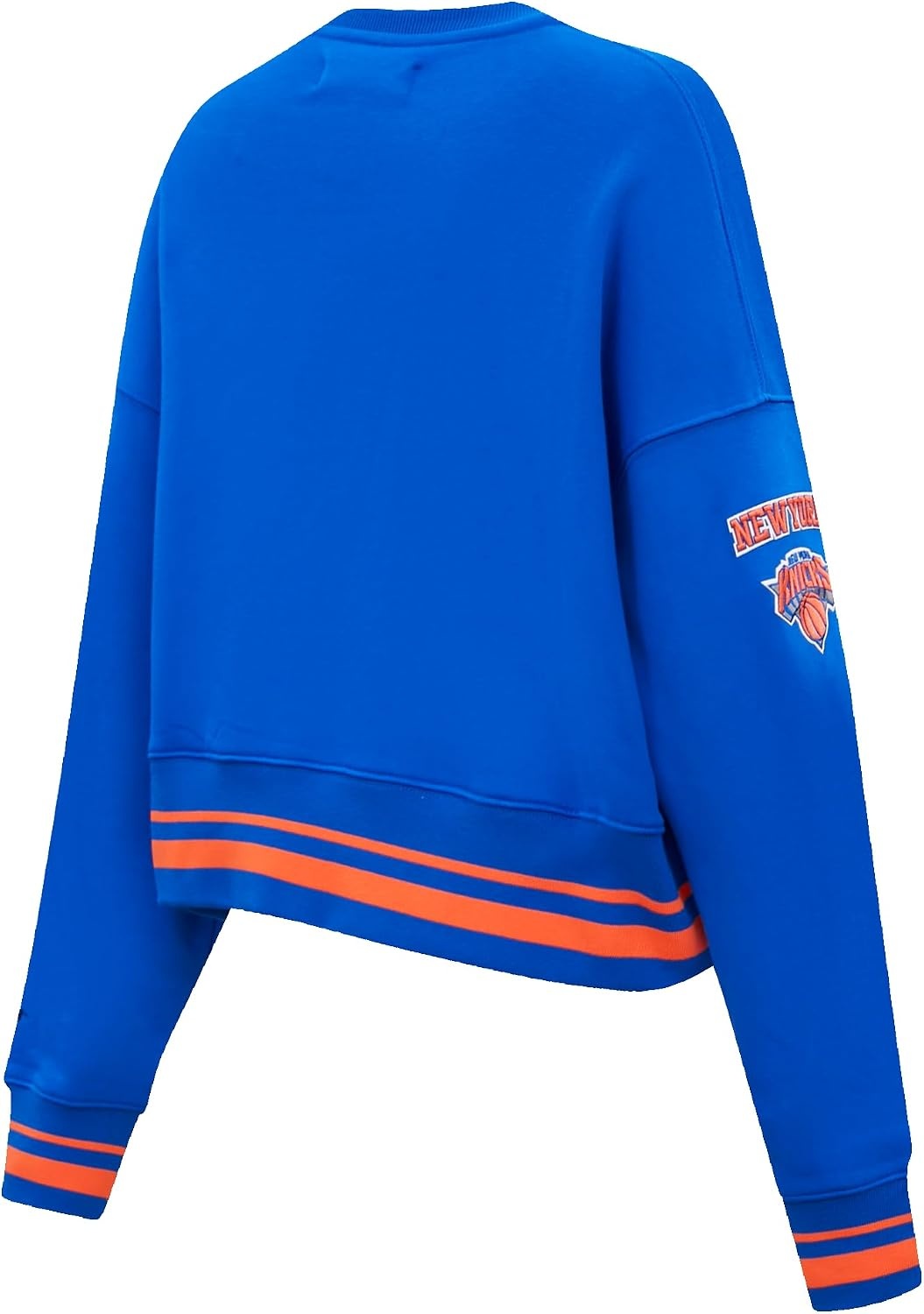 image:imagePro Standard NBA womens Womens Nba Mash Up Brushed Back French Terry Crewneck SweatshirtRoyalOrangeRoyal