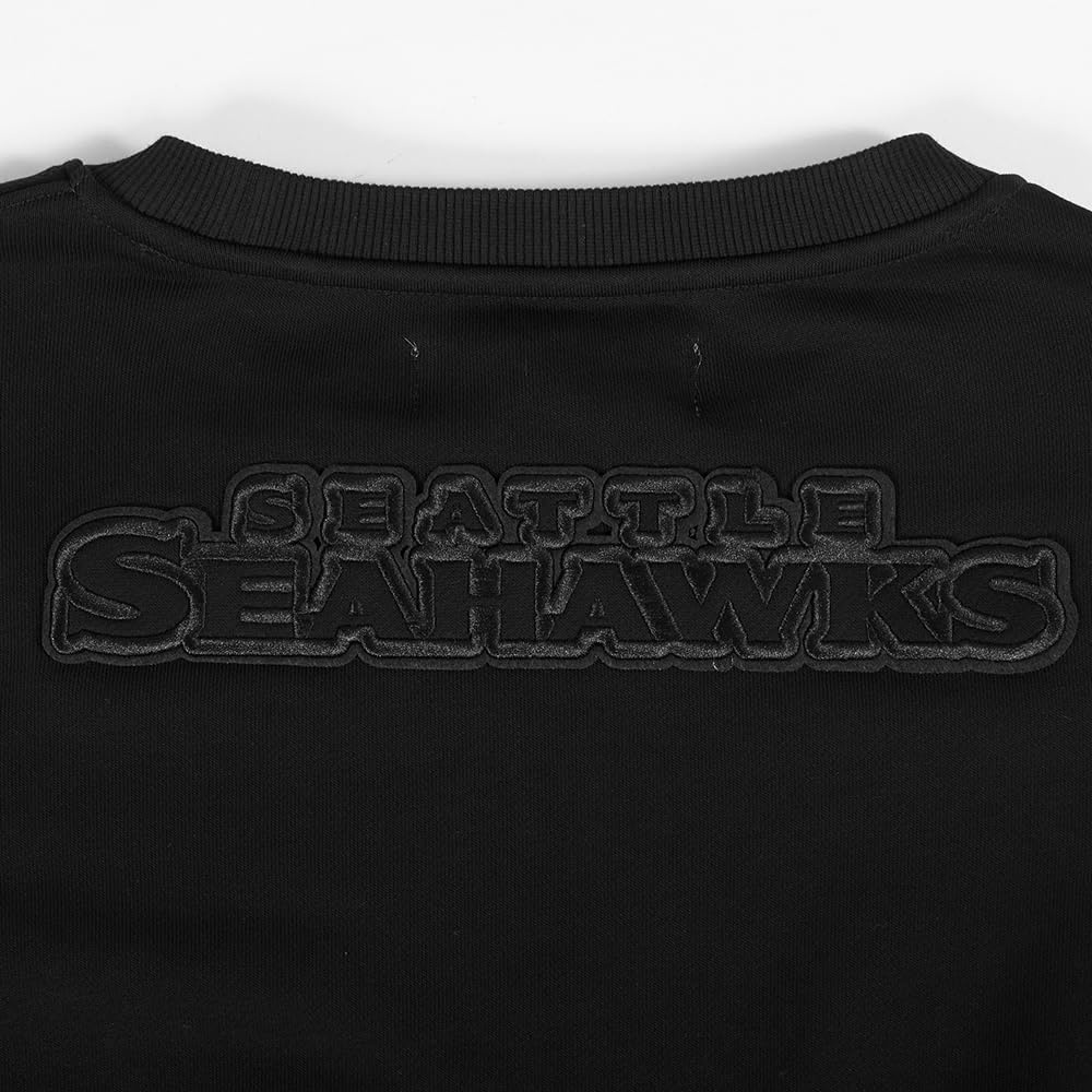 image:imagePro Standard Womens NFL Seattle Seahawks Neutral Crewneck Sweatshirt Black S