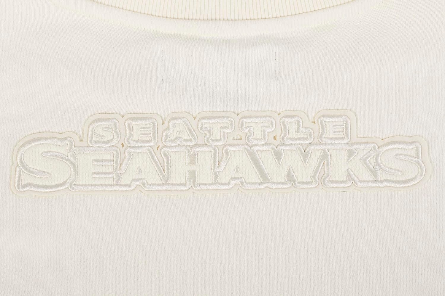 image:imagePro Standard Womens NFL Seattle Seahawks Neutral Crewneck Sweatshirt Eggshell 2XL