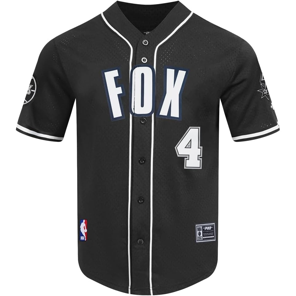 image:imagePro Standard Loose Mens Mens NBA San Antonio Spurs Classic Mesh Player Name and Number Poly Mesh Button Down Mesh TopBlack