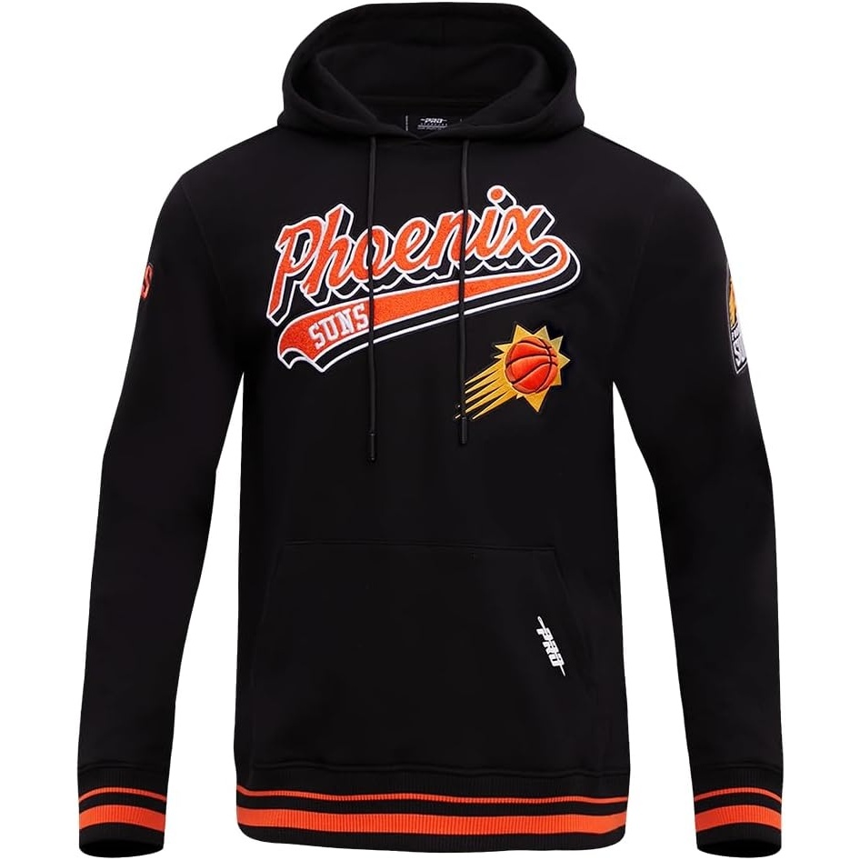 image:imagePro Standard Mens NBA Script Tail Brushed Back French Terry Pull Over HoodieBlackOrange