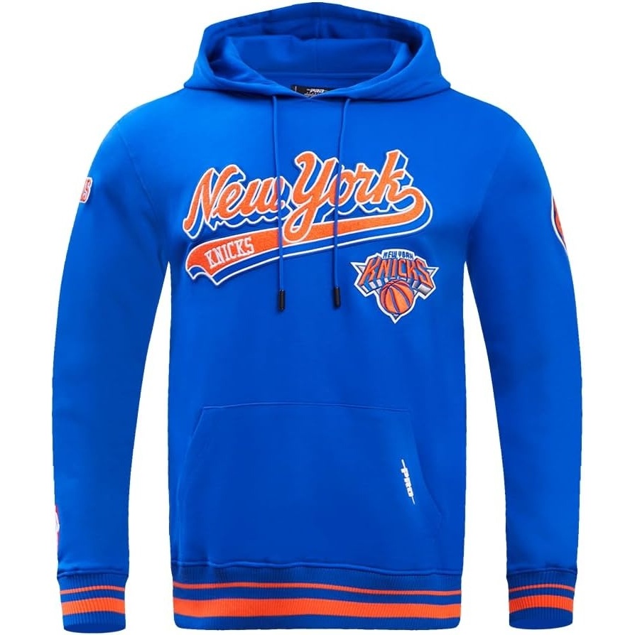 image:imagePro Standard Mens NBA Script Tail Brushed Back French Terry Pull Over HoodieRoyalOrangeRoyal