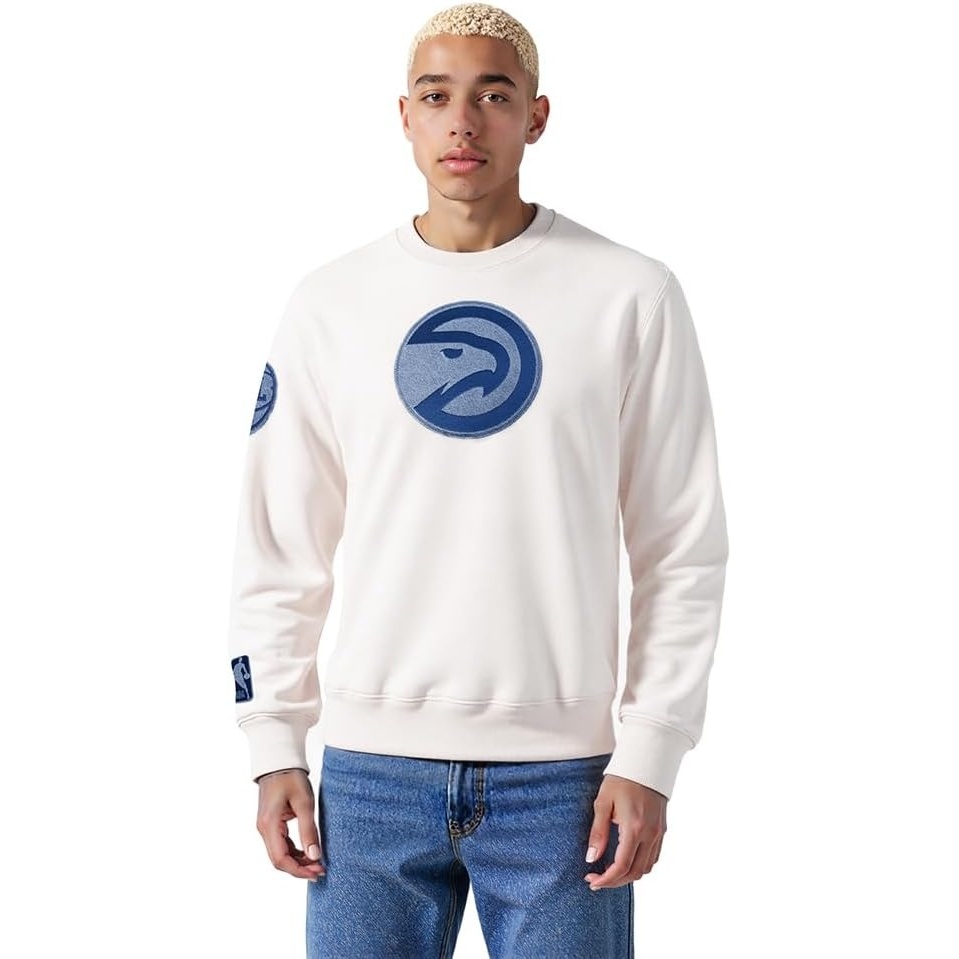image:imagePro Standard NBA mens Mens Nba Varsity Blues Brushed Back French Terry Crewneck SweatshirtLinen