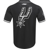 Pro Standard Loose Mens Mens NBA San Antonio Spurs Classic Mesh Player Name and Number Poly Mesh Button Down Mesh Top(Black)