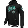 Pro Standard Mens NBA Script Tail Brushed Back French Terry Pull Over Hoodie(Black)