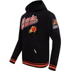 Pro Standard Mens NBA Script Tail Brushed Back French Terry Pull Over Hoodie(Black/Orange)