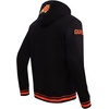 Pro Standard Mens NBA Script Tail Brushed Back French Terry Pull Over Hoodie(Black/Orange)
