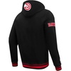 Pro Standard Mens NBA Script Tail Brushed Back French Terry Pull Over Hoodie(Black/Red/Black)