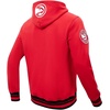 Pro Standard Mens NBA Script Tail Brushed Back French Terry Pull Over Hoodie(Red/Black)