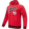 Pro Standard Mens NBA Script Tail Brushed Back French Terry Pull Over Hoodie(Red/Black)
