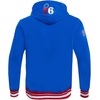 Pro Standard Mens NBA Script Tail Brushed Back French Terry Pull Over Hoodie(Royal Blue/Red)