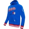Pro Standard Mens NBA Script Tail Brushed Back French Terry Pull Over Hoodie(Royal Blue/Red)