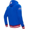 Pro Standard Mens NBA Script Tail Brushed Back French Terry Pull Over Hoodie(Royal Blue/Red)