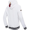 Pro Standard Mens NBA Script Tail Brushed Back French Terry Pull Over Hoodie(White/Black)