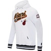 Pro Standard Mens NBA Script Tail Brushed Back French Terry Pull Over Hoodie(White/Black)