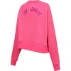 Pro Standard NBA womens Womens Nba Classic Triple Pink Brushed Back French Terry Crewneck Sweatshirt(Beetroot Purple)