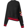 Pro Standard NBA womens Womens Nba Mash Up Brushed Back French Terry Crewneck Sweatshirt(Black/Red/Black)