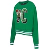 Pro Standard NBA womens Womens Nba Mash Up Brushed Back French Terry Crewneck Sweatshirt(Kelly Green)