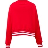 Pro Standard NBA womens Womens Nba Mash Up Brushed Back French Terry Crewneck Sweatshirt(Red)