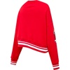 Pro Standard NBA womens Womens Nba Mash Up Brushed Back French Terry Crewneck Sweatshirt(Red)