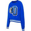 Pro Standard NBA womens Womens Nba Mash Up Brushed Back French Terry Crewneck Sweatshirt(Royal Blue)