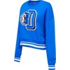 Pro Standard NBA womens Womens Nba Mash Up Brushed Back French Terry Crewneck Sweatshirt(Royal Blue)