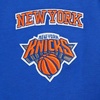 Pro Standard NBA womens Womens Nba Mash Up Brushed Back French Terry Crewneck Sweatshirt(Royal/Orange/Royal)