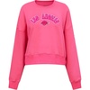 Pro Standard NBA womens Womens Nba Classic Triple Pink Brushed Back French Terry Crewneck Sweatshirt(Beetroot Purple)