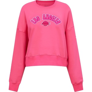 Pro Standard NBA womens Womens Nba Classic Triple Pink Brushed Back French Terry Crewneck Sweatshirt(Beetroot Purple)