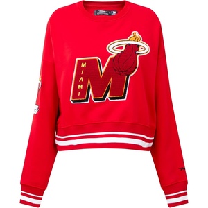 Pro Standard NBA womens Womens Nba Mash Up Brushed Back French Terry Crewneck Sweatshirt(Red)