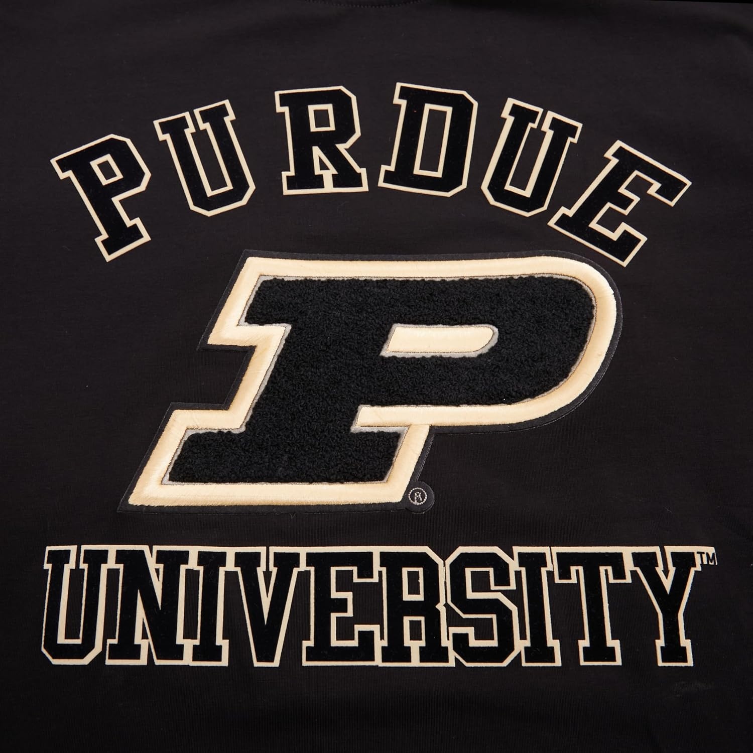 image:imagePro Standard Mens Purdue University Classic Chenille Short Sleeve Tee Black 2XL