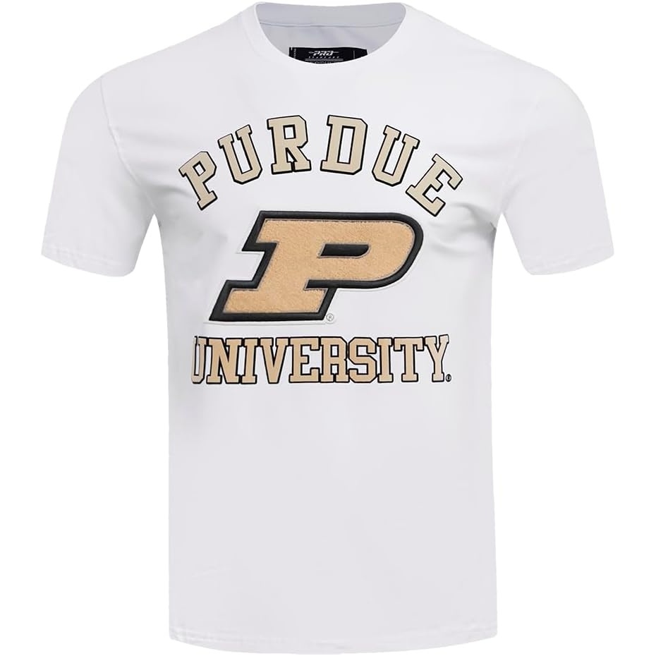 image:imagePro Standard Mens Purdue University Classic Chenille Short Sleeve Tee White XL