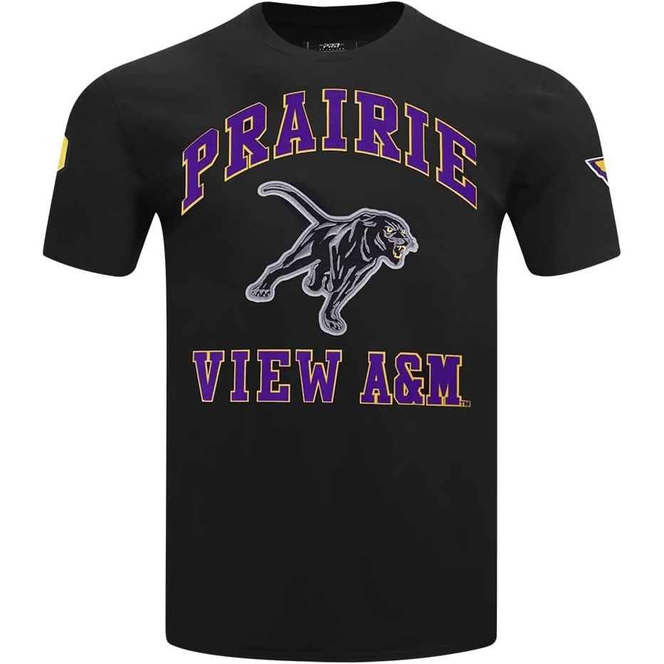 image:imagePro Standard Mens Prairie View AampM University Classic Chenille Short Sleeve Tee Black S