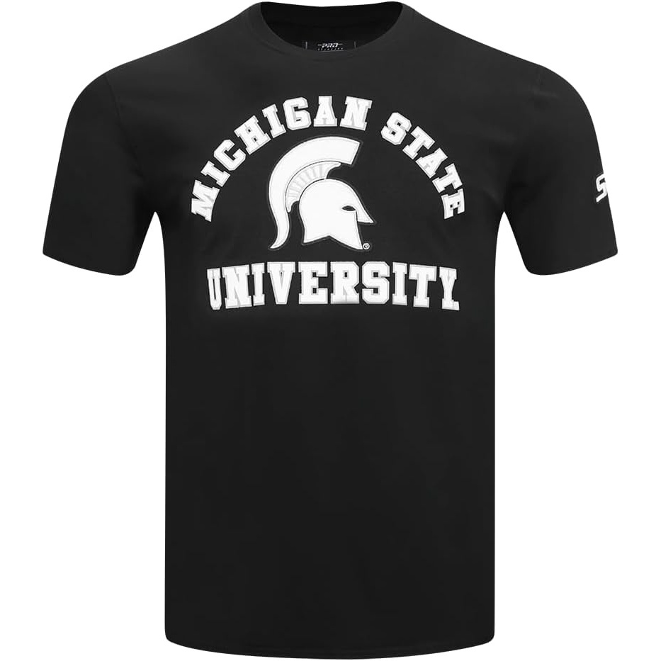 image:imagePro Standard Mens Michigan State University Classic Chenille Short Sleeve Tee Black L