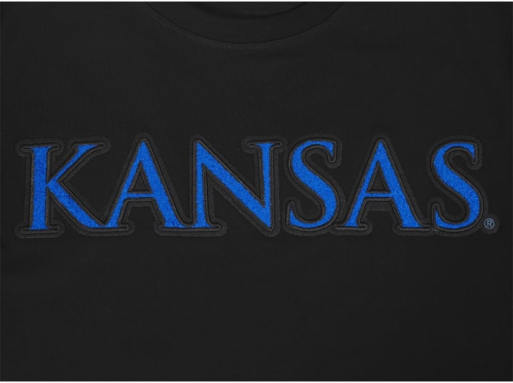 image:imagePro Standard Mens University of Kansas Classic Chenille Short Sleeve Tee Black M