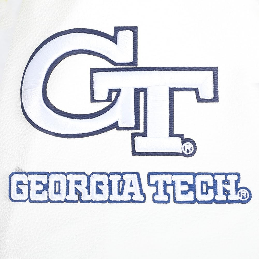 image:imagePro Standard NCAA mens Mens College Classic Chenille Wool Varsity JacketHeather GrayWhite