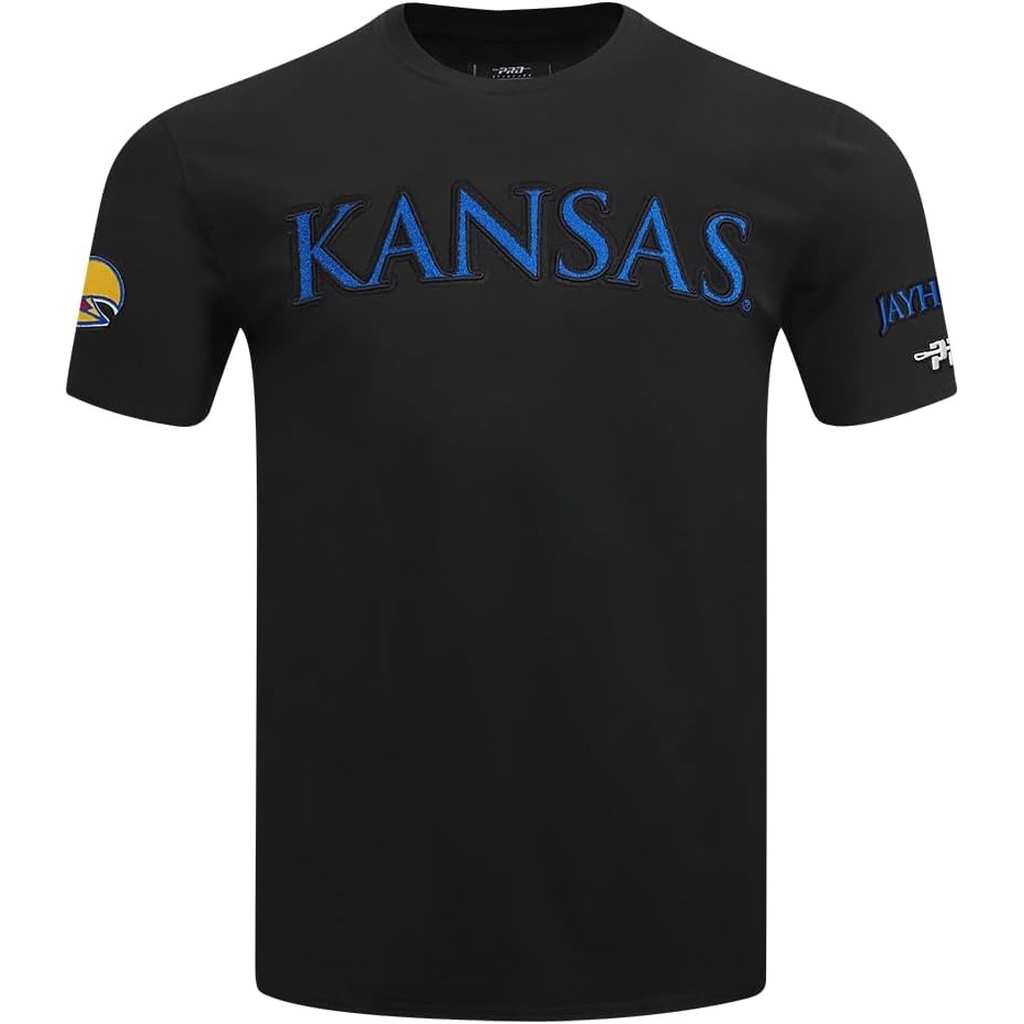 image:imagePro Standard Mens University of Kansas Classic Chenille Short Sleeve Tee Black 2XL